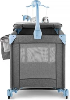 Kinderkraft Joy Luxe - Campingbed Met Schommelfunctie Blauw -Babyproducten 845x1200 3