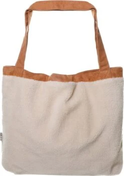 Mozz Mom Bag Teddy Suede Beige -Babyproducten 850x1200 2