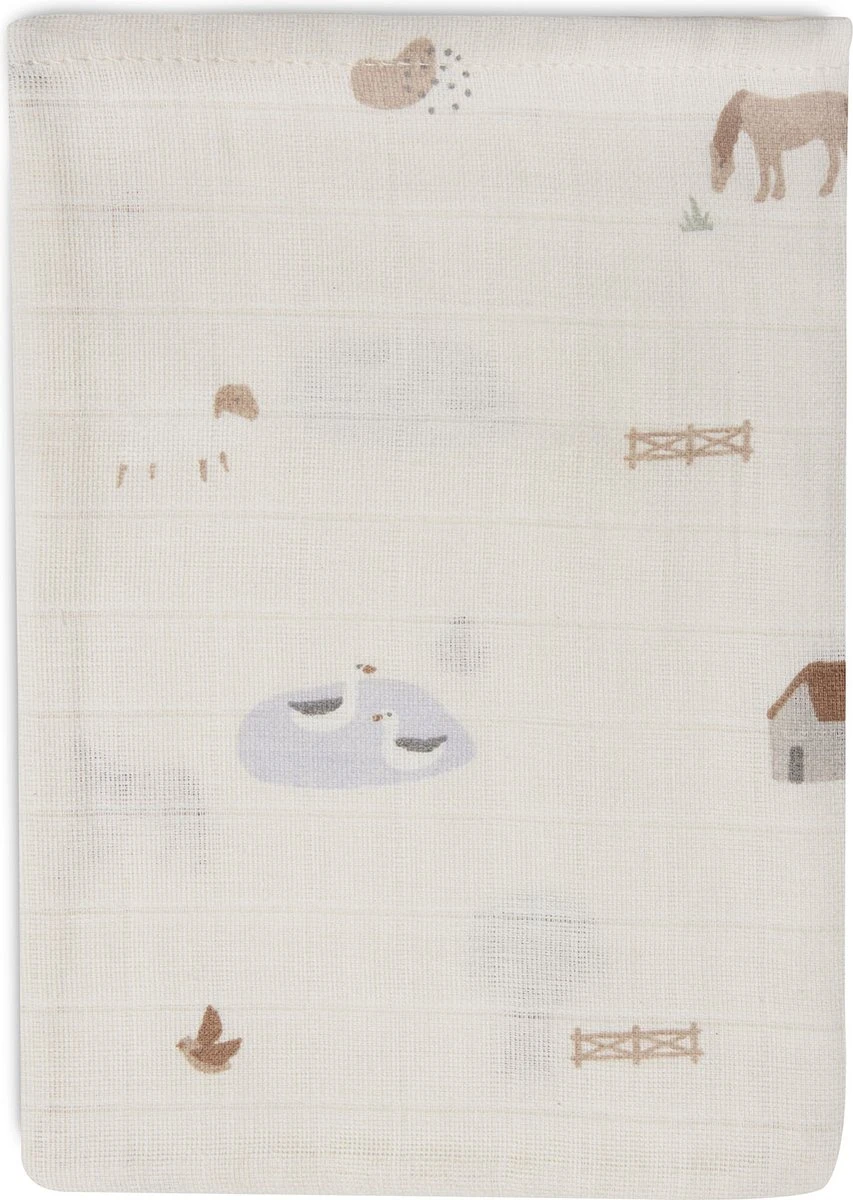 Jollein Baby Washandje Hydrofiel Farm - 3 Stuks 7 Jollein Baby Washandje Hydrofiel Farm - 3 Stuks - Afbeelding 5