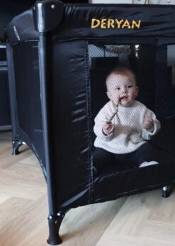 Deryan Kinderbox - Inklapbare Box - 100x100cm - Zwart -Babyproducten 853x1200