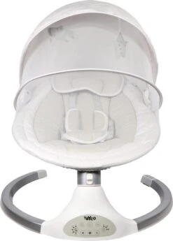Tryco Hugg Swing Babyschommel - Zilver/Wit - Draaibare Babyswing - Met Muziek