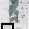Meyco Clouds/Dots/Feathers Hydrofiele Doeken - 3-pack - Stone Green - 70x70cm -Babyproducten 891x1200 2