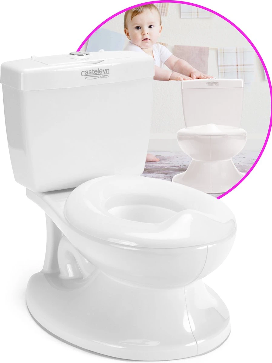 Casteleyn - Plaspotje - WC Potje - Toilet Trainer - Kinder Toilet - Met Geluid - Tot 21KG - Wit 3 Casteleyn - Plaspotje - WC Potje - Toilet Trainer - Kinder Toilet - Met Geluid - Tot 21KG - Wit