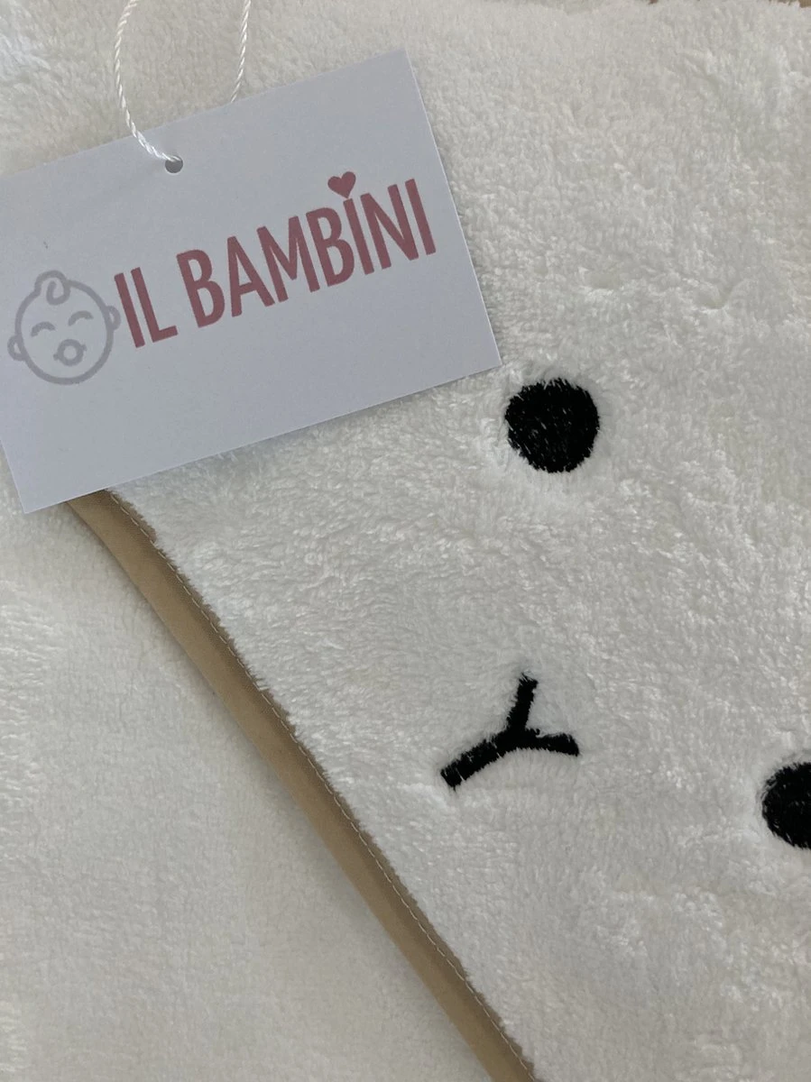 IL BAMBINI - Zachte Baby Badponcho - Fleece Handdoek - Omslagdoek - Badcape - 90x90 Cm - Wit 4 IL BAMBINI - Zachte Baby Badponcho - Fleece Handdoek - Omslagdoek - Badcape - 90x90 Cm - Wit - Afbeelding 2