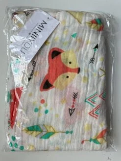 2 Stuks - Hydrofiele Doek XL - 120x120 Cm - Inbakerdoek - Tipi Tent Beer - Safari Dieren - Swaddle Doek Groot - Hydrofiele Luier -Babyproducten 900x1200 22