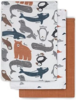 Jollein Baby Hydrofiel Washandje Polar - 3 Stuks