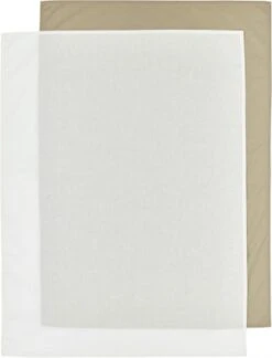 Meyco Uni Wieglaken - 2-pack - Taupe/offwhite - 75x100cm 7 Meyco Uni Wieglaken - 2-pack - Taupe/offwhite - 75x100cm -Babyproducten 915x1200 4