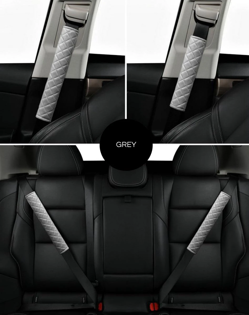 Hazlö Luxe Gordelhoezen - Checkered - Auto Gordel Beschermer - Schouderhoezen - Gordelkussen - Gordelhoes - 2 Stuks - Grijs 5 Hazlö Luxe Gordelhoezen - Checkered - Auto Gordel Beschermer - Schouderhoezen - Gordelkussen - Gordelhoes - 2 Stuks - Grijs - Afbeelding 3