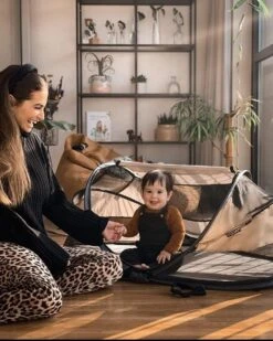 Deryan Baby Luxe Campingbedje – Inclusief Zelfopblaasbare Matras - Cream -Babyproducten 959x1200 1