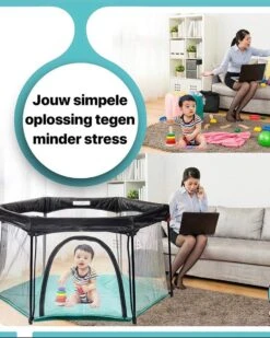 Deryan Draagbare Kinderbox - Zwart - Vaste Matrasbodem - Reisbox - Campingbedje 31 Deryan Draagbare Kinderbox - Zwart - Vaste Matrasbodem - Reisbox - Campingbedje -Babyproducten 960x1200