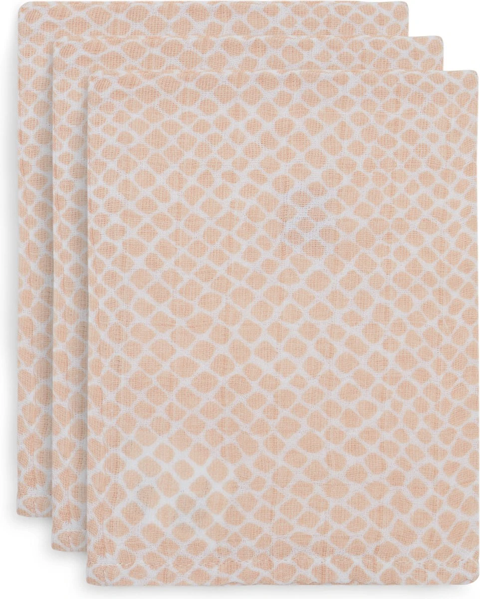 Jollein Baby Hydrofiel Washandje Snake - Pale Pink - 3 Stuks 4 Jollein Baby Hydrofiel Washandje Snake - Pale Pink - 3 Stuks - Afbeelding 2