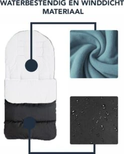 Achaté Voetenzak - Voor Kinderwagen Of Stoeltje – Baby Slaapzak - Autostoel - Wit -Babyproducten 966x1200 1