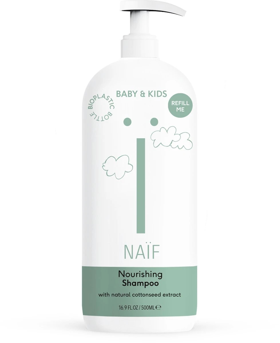 Naïf Voedende Shampoo Pompfles - Baby En Kids - 500ml - Met Natuurlijke Ingrediënten 3 Naïf Voedende Shampoo Pompfles - Baby En Kids - 500ml - Met Natuurlijke Ingrediënten