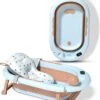 Babybadje 3 In 1 Opvouwbaar - Inclusief Badkussen - Thermometer Ingebouwd - Model 2023 - Roze -Babyproducten 986x1200 4