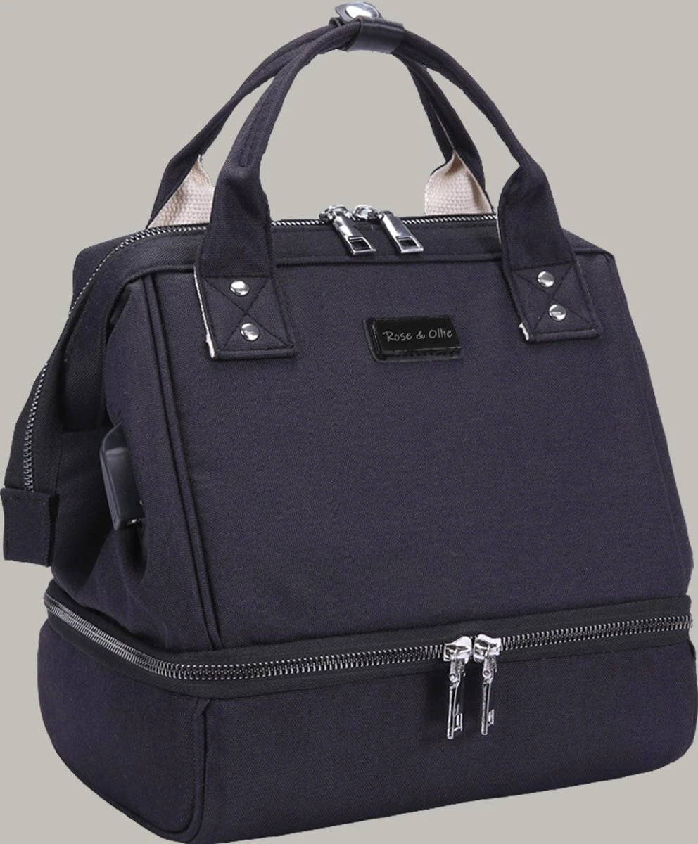 Rose & Ollie Kleine Kolftas Handtas Model Zwart - Koeltas Moedermelk 3 Rose & Ollie Kleine Kolftas Handtas Model Zwart - Koeltas Moedermelk